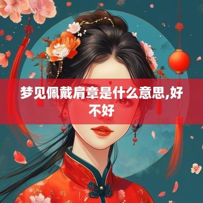 梦见佩戴肩章是什么意思,好不好