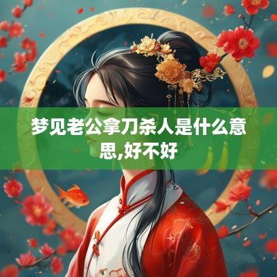 梦见老公拿刀杀人是什么意思,好不好