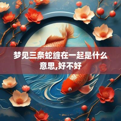 梦见三条蛇缠在一起是什么意思,好不好