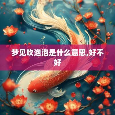 梦见吹泡泡是什么意思,好不好