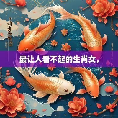 最让人看不起的生肖女，