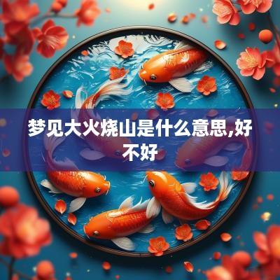 梦见大火烧山是什么意思,好不好