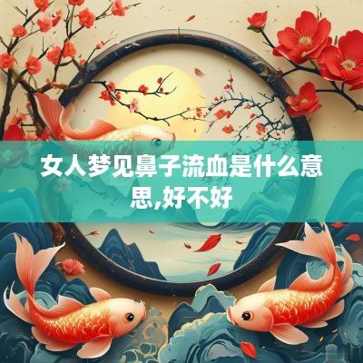 女人梦见鼻子流血是什么意思,好不好