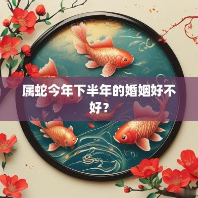 属蛇今年下半年的婚姻好不好？