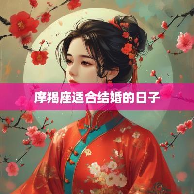 摩羯座适合结婚的日子
