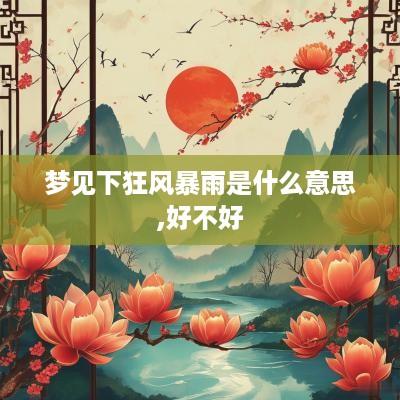 梦见下狂风暴雨是什么意思,好不好