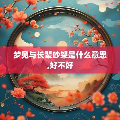 梦见与长辈吵架是什么意思,好不好