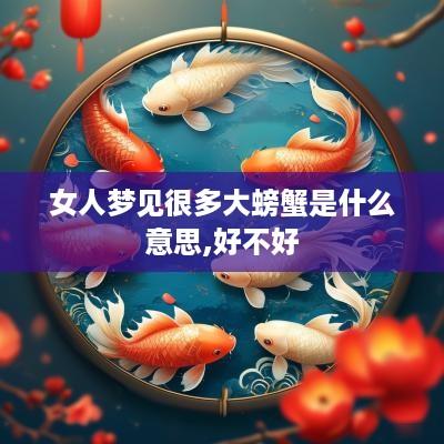 女人梦见很多大螃蟹是什么意思,好不好