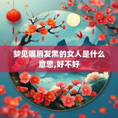 梦见嘴唇发黑的女人是什么意思,好不好