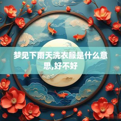 梦见下雨天洗衣服是什么意思,好不好