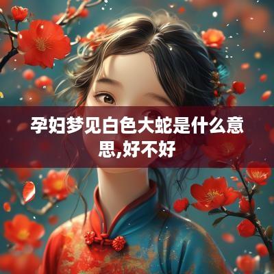 孕妇梦见白色大蛇是什么意思,好不好