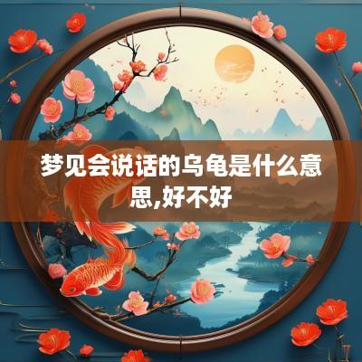 梦见会说话的乌龟是什么意思,好不好