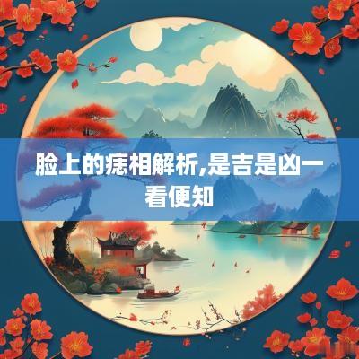 脸上的痣相解析,是吉是凶一看便知