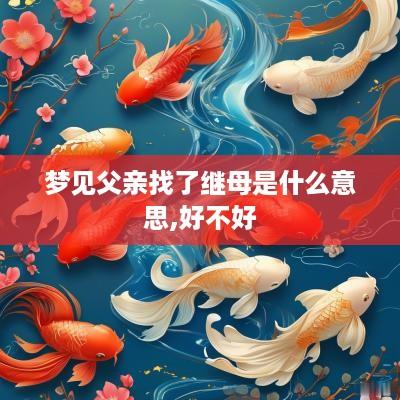 梦见父亲找了继母是什么意思,好不好