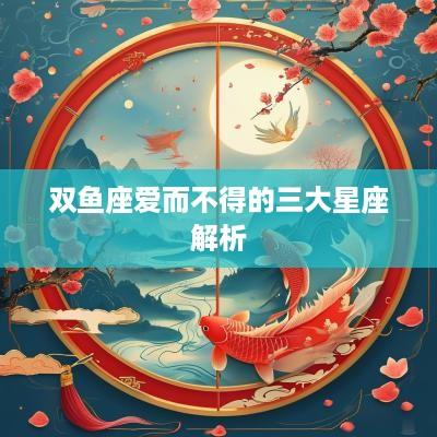 双鱼座爱而不得的三大星座解析