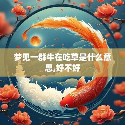 梦见一群牛在吃草是什么意思,好不好