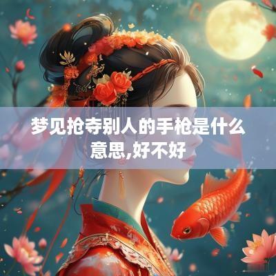 梦见抢夺别人的手枪是什么意思,好不好