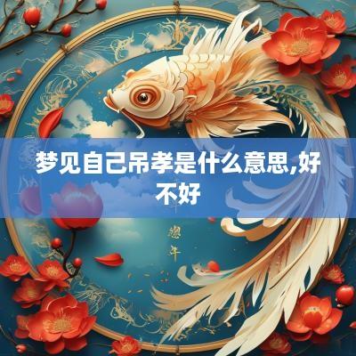 梦见自己吊孝是什么意思,好不好