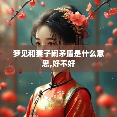 梦见和妻子闹矛盾是什么意思,好不好
