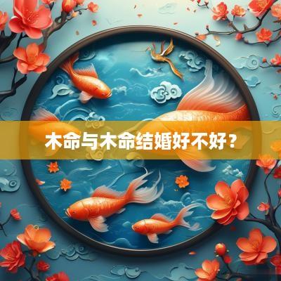 木命与木命结婚好不好？