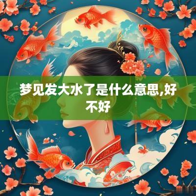 梦见发大水了是什么意思,好不好