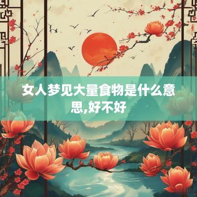女人梦见大量食物是什么意思,好不好