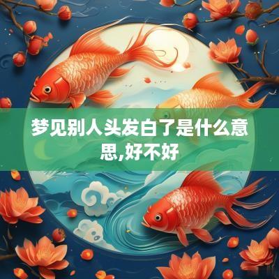 梦见别人头发白了是什么意思,好不好