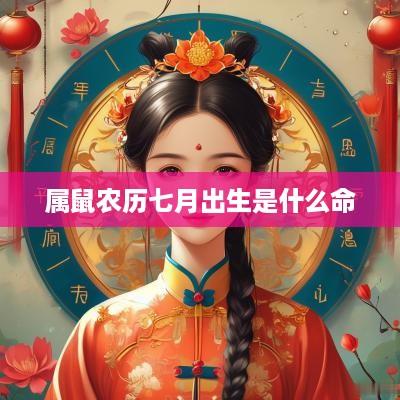 属鼠农历七月出生是什么命