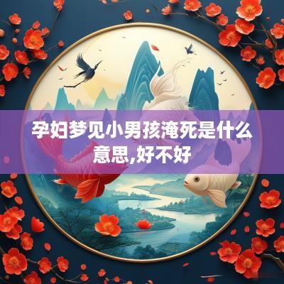 孕妇梦见小男孩淹死是什么意思,好不好