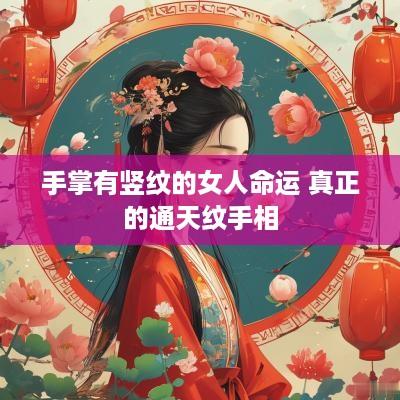 手掌有竖纹的女人命运 真正的通天纹手相