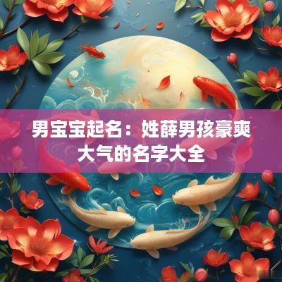 男宝宝起名：姓薛男孩豪爽大气的名字大全