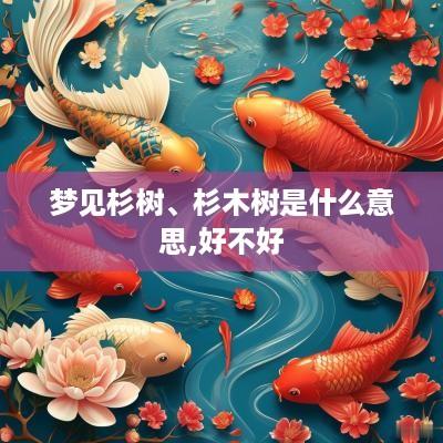 梦见杉树、杉木树是什么意思,好不好