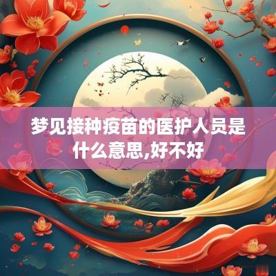 梦见接种疫苗的医护人员是什么意思,好不好