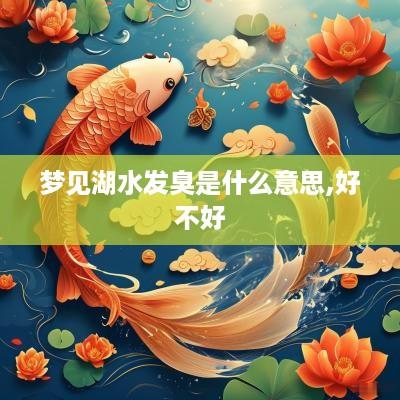 梦见湖水发臭是什么意思,好不好