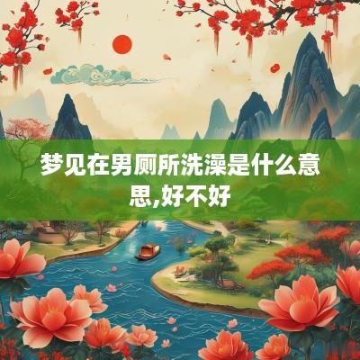 梦见在男厕所洗澡是什么意思,好不好 梦见在男厕所洗澡是什么意思,好不好