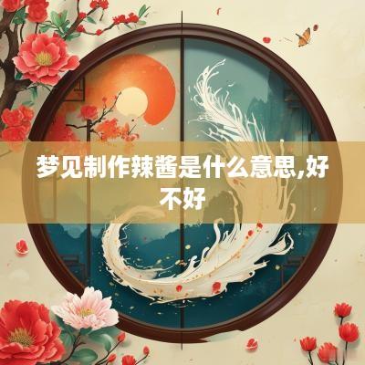 梦见制作辣酱是什么意思,好不好