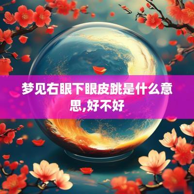 梦见右眼下眼皮跳是什么意思,好不好