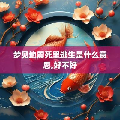 梦见地震死里逃生是什么意思,好不好