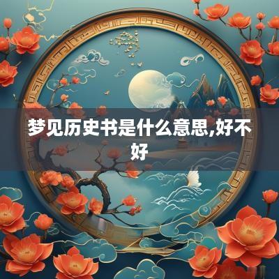 梦见历史书是什么意思,好不好