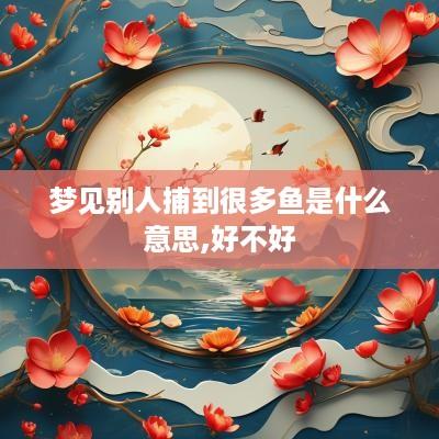 梦见别人捕到很多鱼是什么意思,好不好