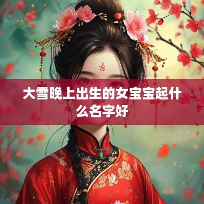 大雪晚上出生的女宝宝起什么名字好