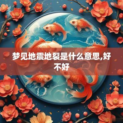 梦见地震地裂是什么意思,好不好