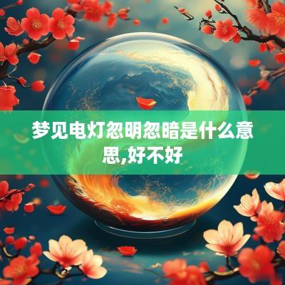 梦见电灯忽明忽暗是什么意思,好不好