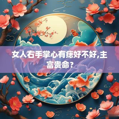 女人右手掌心有痣好不好,主富贵命？