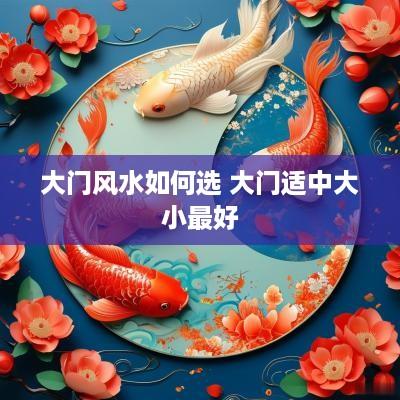 大门风水如何选 大门适中大小最好