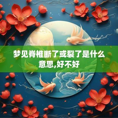 梦见脊椎断了或裂了是什么意思,好不好