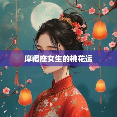 摩羯座女生的桃花运