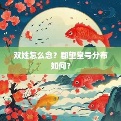 双姓怎么念？郡望堂号分布如何？