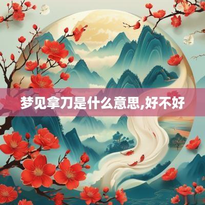 梦见拿刀是什么意思,好不好