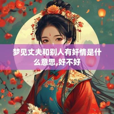 梦见丈夫和别人有奸情是什么意思,好不好